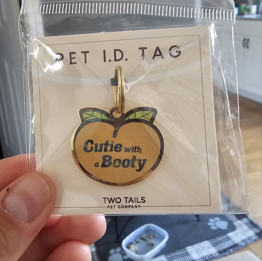 Two Tails Pet ID Tag - Cutie with a Booty